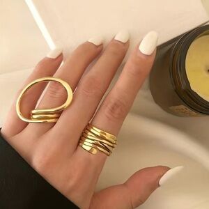 14k GP Hollow Twist Rings